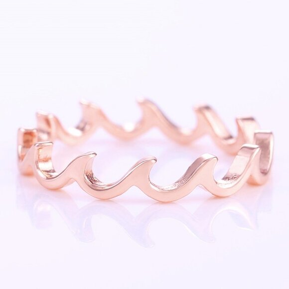 💝 Wave Fire Minimalist Simple Trendy Anillos Lovely Rings for Women, PD0… - Picture 1 of 5